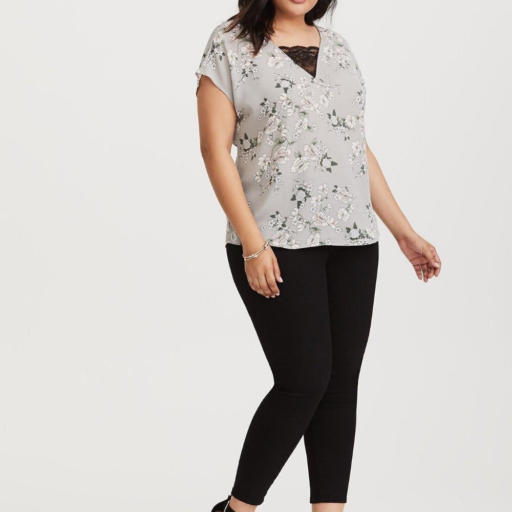 Georgette Lace Inset Blouse - Picture 6 of 7